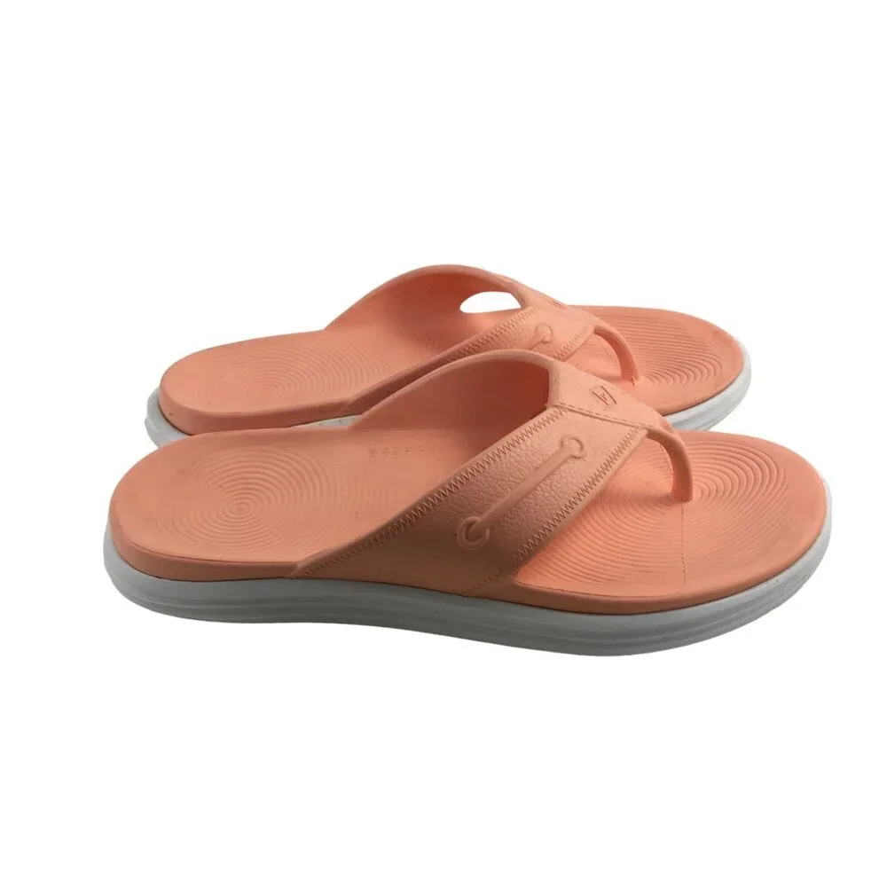 SPERRY TOP-SIDER PEACH WINDWARD FLOAT THONG SANDAL FLIP FLOPS WOMENS 9 - Picture 3 of 8